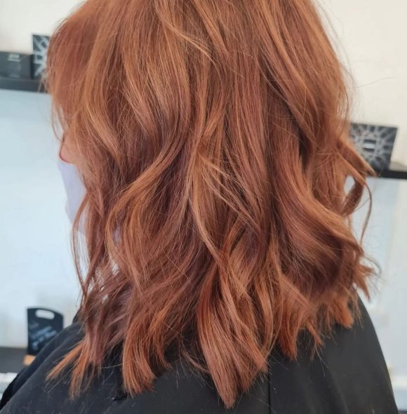 Red hair colour transformation middlesborough salon
